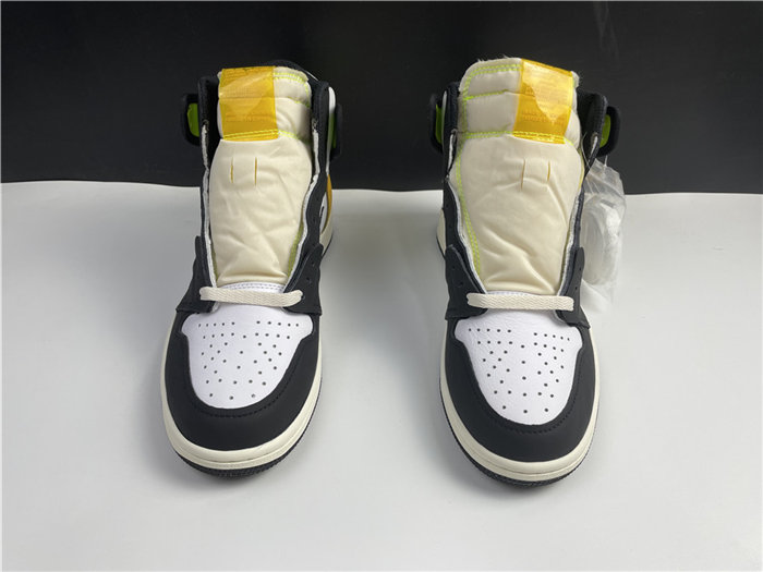 Jordan1 White Black Volt University Gold 555088-118