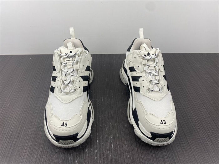 BLCG x adidas Triple S White Black 710021 W2ZB1 9112