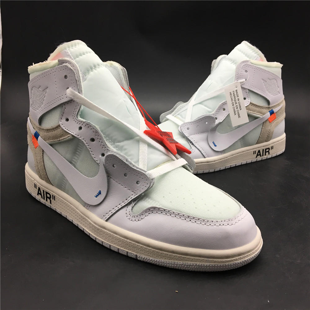 OFF-WHITE x Air Jordan 1 “White” AQ0818-100