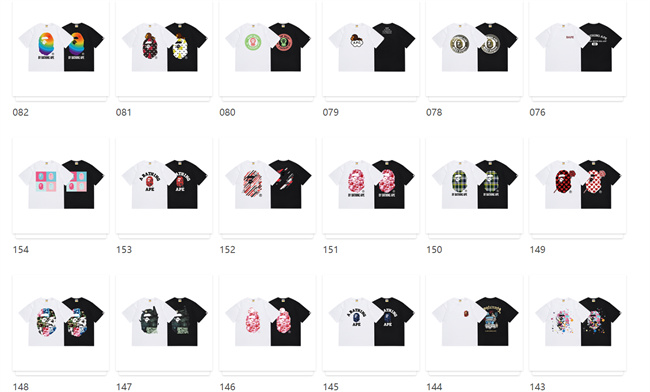 BAPE T Shirt Contact Customer Service for Detail Info