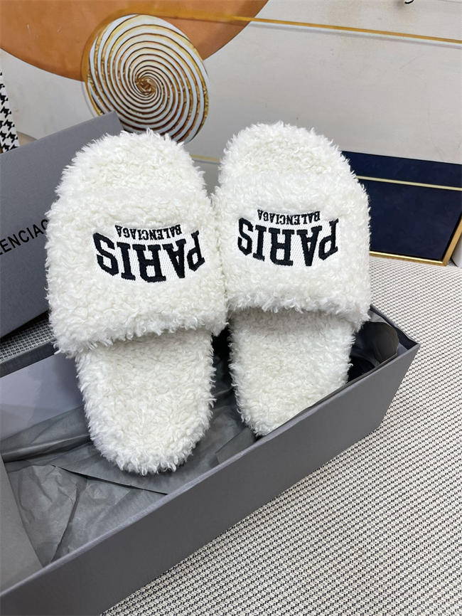 Balenciaga Furry Slide Sandal
