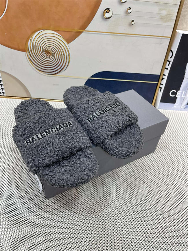 Balenciaga Furry Slide Sandal