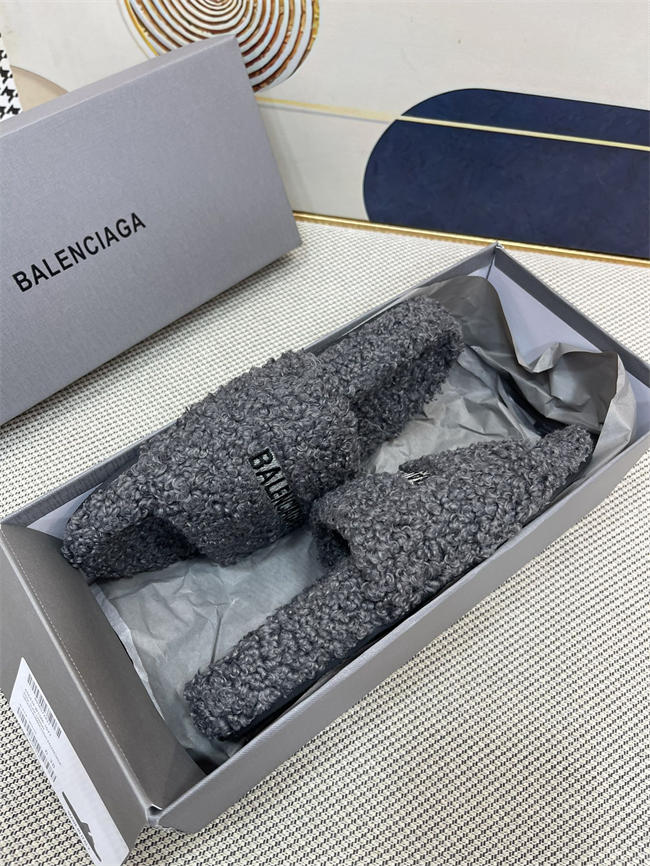 Balenciaga Furry Slide Sandal