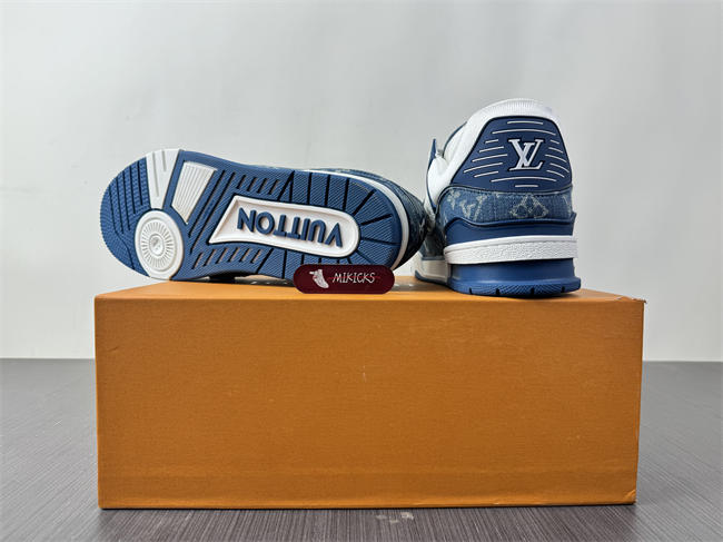 Luis Vitton LV Trainer Monogram Denim White Blue 1A9JGN